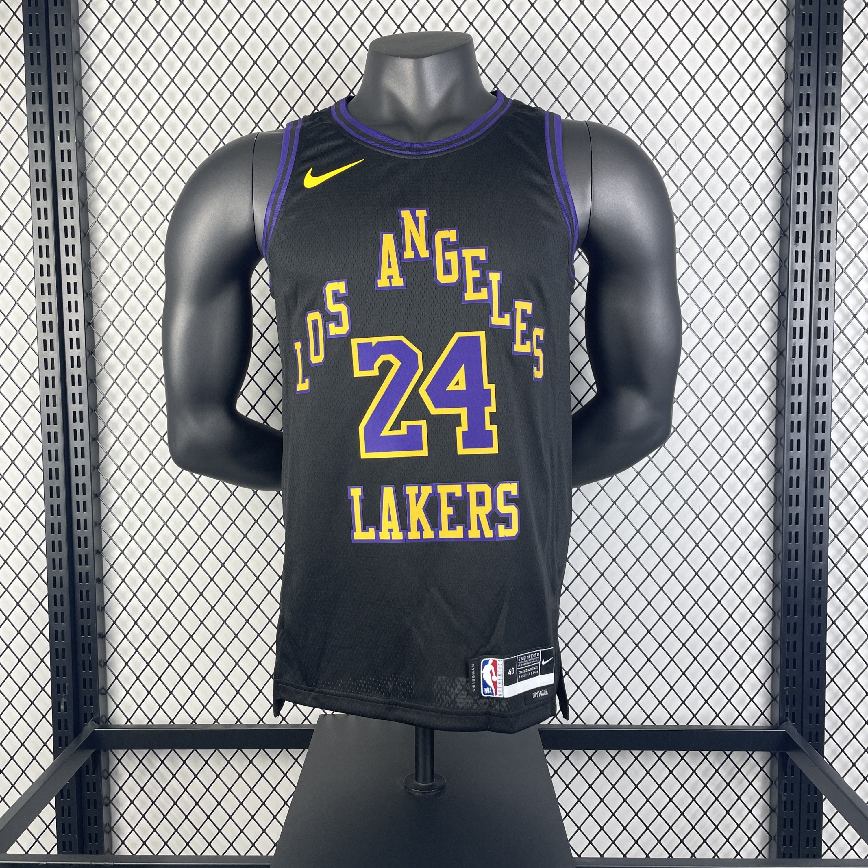 Men Los Angeles Lakers #24 Bryant black 2025 NBA  jersey